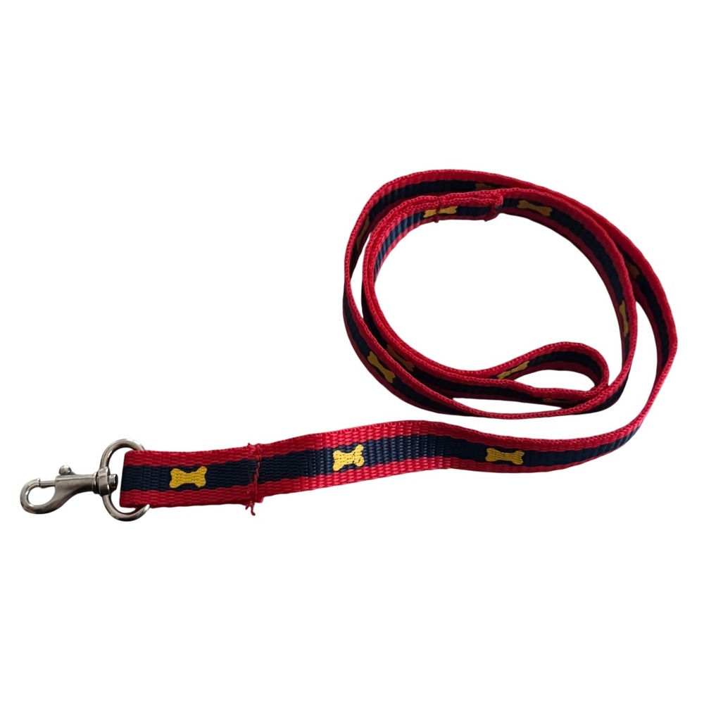 Build-A-Bear Red Dog Bone Print Pet Leash Plush Accessory